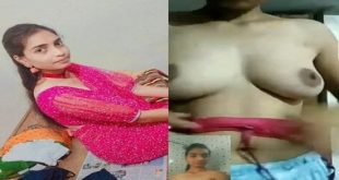 Desi Girl Stripping Bra Boobs Show Viral Video